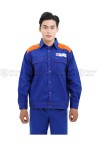 Đồng phục quần áo bảo hộ lao động xăng dầu TK15 thoáng mát, thấm hút mồ hôi tốt, Size M - Có logo