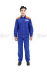 Đồng phục quần áo bảo hộ lao động xăng dầu TK15 thoáng mát, thấm hút mồ hôi tốt, Size M - Có logo