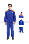 Đồng phục quần áo bảo hộ lao động xăng dầu TK15 thoáng mát, thấm hút mồ hôi tốt, Size M - Có logo