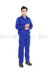 Đồng phục công nhân TK42 cao cấp, quần áo công nhân màu xanh dương, Size M