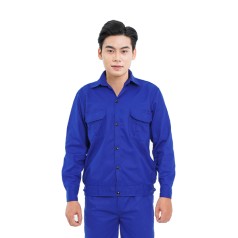Đồng phục công nhân TK42 cao cấp, quần áo công nhân màu xanh dương, Size M