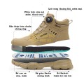 Giày bảo hộ lao động Zboot Z117 thiết kế nút vặn công nghệ mới, chống đinh, chống va đập mạnh, Size 42