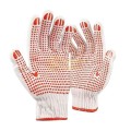 Găng tay len phủ hạt nhựa đỏ chống trượt GT130, Loại 50g