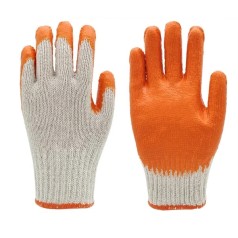 Găng tay sợi phủ cao su màu cam siêu bền GT136