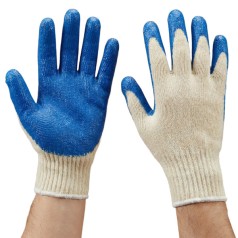 Găng tay sợi len phủ sơn xanh lòng bàn tay GT135