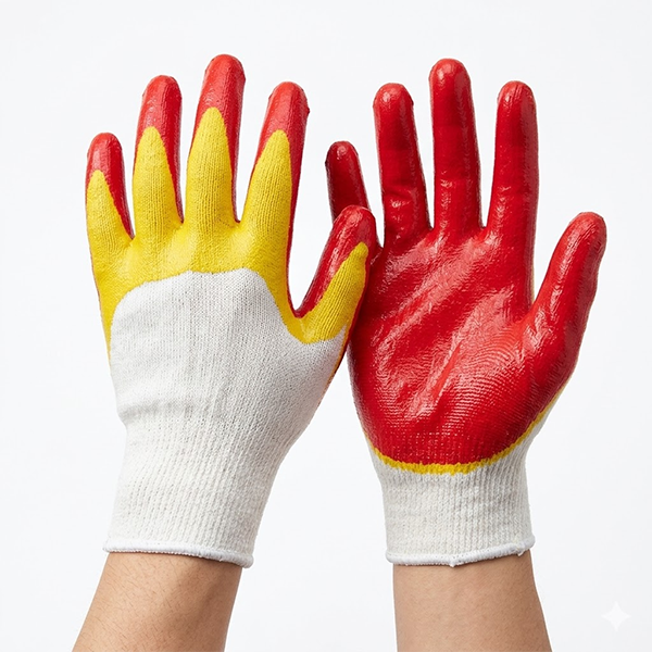 Găng tay bảo hộ phủ cao su 2 lớp bền chắc GT154