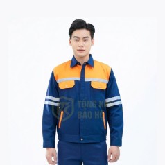 Quần áo bảo hộ lao động TK48 phản quang cao cấp cho kỹ sư, nhân viên kỹ thuật, công nhân, Size M - Vải kaki liên doanh