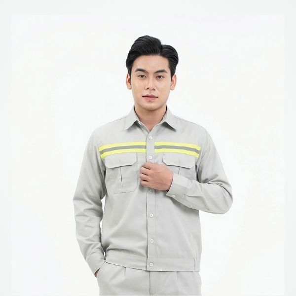 Quần áo bảo hộ lao động TK49 thiết kế chuyên nghiệp cho kỹ sư, nhân viên kỹ thuật, công nhân