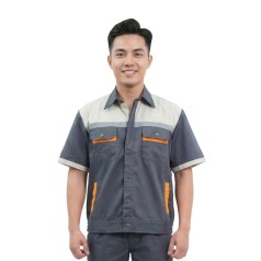 Quần áo bảo hộ lao động TK17 ngắn tay thoáng mát dành cho kỹ sư, kỹ thuật, công nhân
