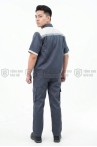 Quần áo bảo hộ lao động TK17 ngắn tay thoáng mát dành cho kỹ sư, kỹ thuật, công nhân, Size M - Vải kaki liên doanh