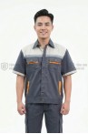 Quần áo bảo hộ lao động TK17 ngắn tay thoáng mát dành cho kỹ sư, kỹ thuật, công nhân, Size M - Vải kaki liên doanh