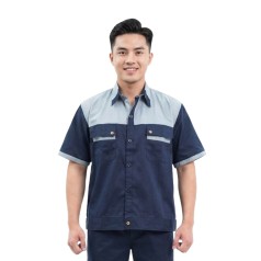 Quần áo bảo hộ lao động TK25 ngắn tay thời trang, thoáng mát cao cấp