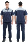 Quần áo bảo hộ lao động TK25 ngắn tay thời trang, thoáng mát cao cấp, Size M - Vải kaki liên doanh