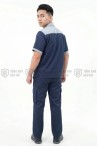 Quần áo bảo hộ lao động TK25 ngắn tay thời trang, thoáng mát cao cấp, Size M - Vải kaki liên doanh