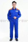Đồng phục quần áo bảo hộ lao động xăng dầu TK15 thoáng mát, thấm hút mồ hôi tốt, Size M - Có logo