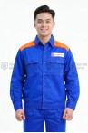 Đồng phục quần áo bảo hộ lao động xăng dầu TK15 thoáng mát, thấm hút mồ hôi tốt, Size M - Có logo