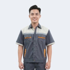 Quần áo bảo hộ lao động TK17 ngắn tay thoáng mát dành cho kỹ sư, kỹ thuật, công nhân