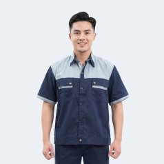 Quần áo bảo hộ lao động TK25 ngắn tay thời trang, thoáng mát cao cấp
