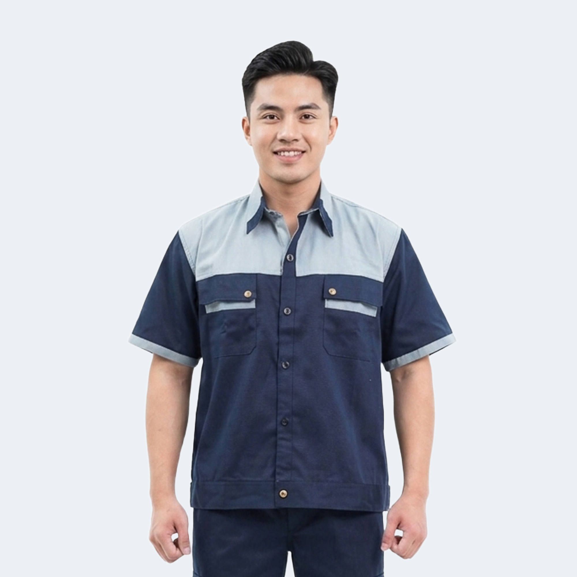 Quần áo bảo hộ lao động TK25 ngắn tay thời trang, thoáng mát cao cấp