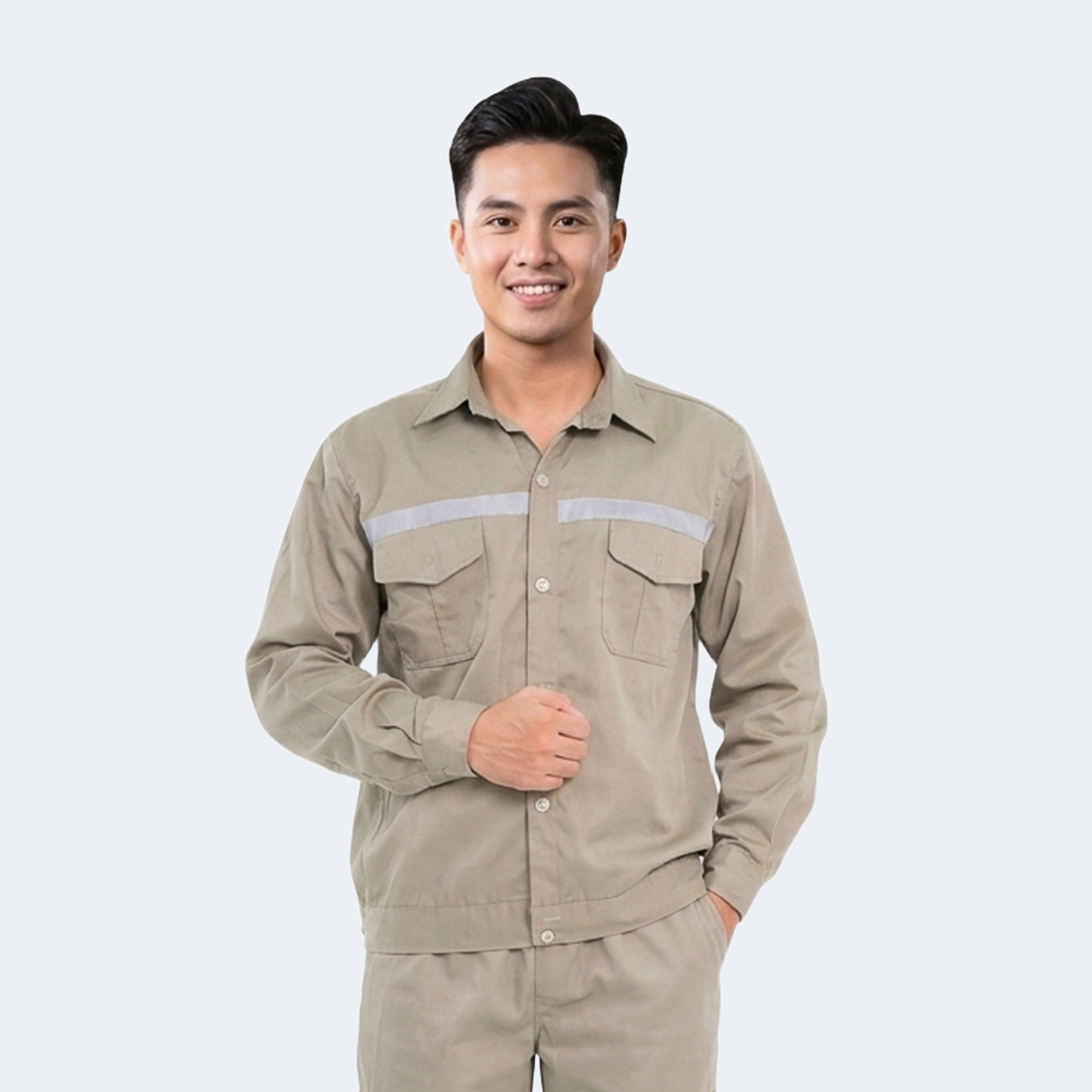 Đồng phục công nhân TK52 thời trang hiện đại, quần áo công nhân cao cấp