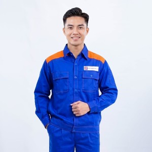 Đồng phục quần áo bảo hộ lao động xăng dầu TK15 thoáng mát, thấm hút mồ hôi tốt