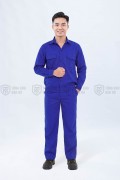 Đồng phục công nhân TK42 cao cấp, quần áo công nhân màu xanh dương, Size 6(M)