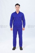 Đồng phục công nhân TK42 cao cấp, quần áo công nhân màu xanh dương, Size 6(M)