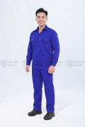 Đồng phục công nhân TK42 cao cấp, quần áo công nhân màu xanh dương, Size 6(M)