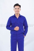 Đồng phục công nhân TK42 cao cấp, quần áo công nhân màu xanh dương, Size 6(M)