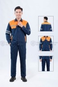 Quần áo bảo hộ lao động TK48 phản quang cao cấp cho kỹ sư, nhân viên kỹ thuật, công nhân, Size M - Vải kaki liên doanh
