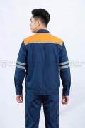 Quần áo bảo hộ lao động TK48 phản quang cao cấp cho kỹ sư, nhân viên kỹ thuật, công nhân, Size M - Vải kaki liên doanh