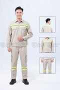 Quần áo bảo hộ lao động TK49 thiết kế chuyên nghiệp cho kỹ sư, nhân viên kỹ thuật, công nhân, Size M - Vải kaki liên doanh