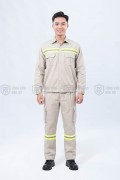 Quần áo bảo hộ lao động TK49 thiết kế chuyên nghiệp cho kỹ sư, nhân viên kỹ thuật, công nhân, Size M - Vải kaki liên doanh