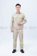 Quần áo bảo hộ lao động TK49 thiết kế chuyên nghiệp cho kỹ sư, nhân viên kỹ thuật, công nhân, Size M - Vải kaki liên doanh