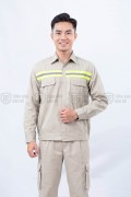 Quần áo bảo hộ lao động TK49 thiết kế chuyên nghiệp cho kỹ sư, nhân viên kỹ thuật, công nhân, Size M - Vải kaki liên doanh