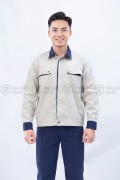 Quần áo bảo hộ lao động TK71 chất liệu dày dặn, chuẩn form cho kỹ sư, kỹ thuật, Size M - Vải kaki liên doanh