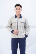 Quần áo bảo hộ lao động TK71 chất liệu dày dặn, chuẩn form cho kỹ sư, kỹ thuật, Size M - Vải kaki liên doanh