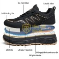 Giày bảo hộ lao động Zboot Z133 êm chân, siêu nhẹ, chống đinh, chống trượt, Size 42