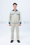 Quần áo bảo hộ lao động cho kỹ sư kỹ thuật, quần áo công nhân TK01, Size M - Vải kaki liên doanh