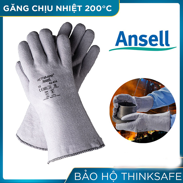 Găng tay bảo hộ chịu nhiệt, chống nóng Ansell 42-474 T129