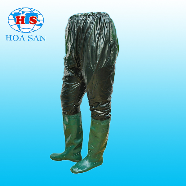 Ủng Liền Quần Hoa San Chống Nước - Màu xanh U111