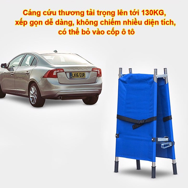 Cáng cứu thương 2 bánh xe đẩy, gập gọn tiện lợi L103